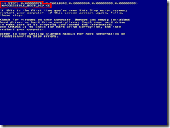 need to reboot http://upload.wikimedia.org/wikipedia/commons/9/98/029-bsod_Windows_2000.png